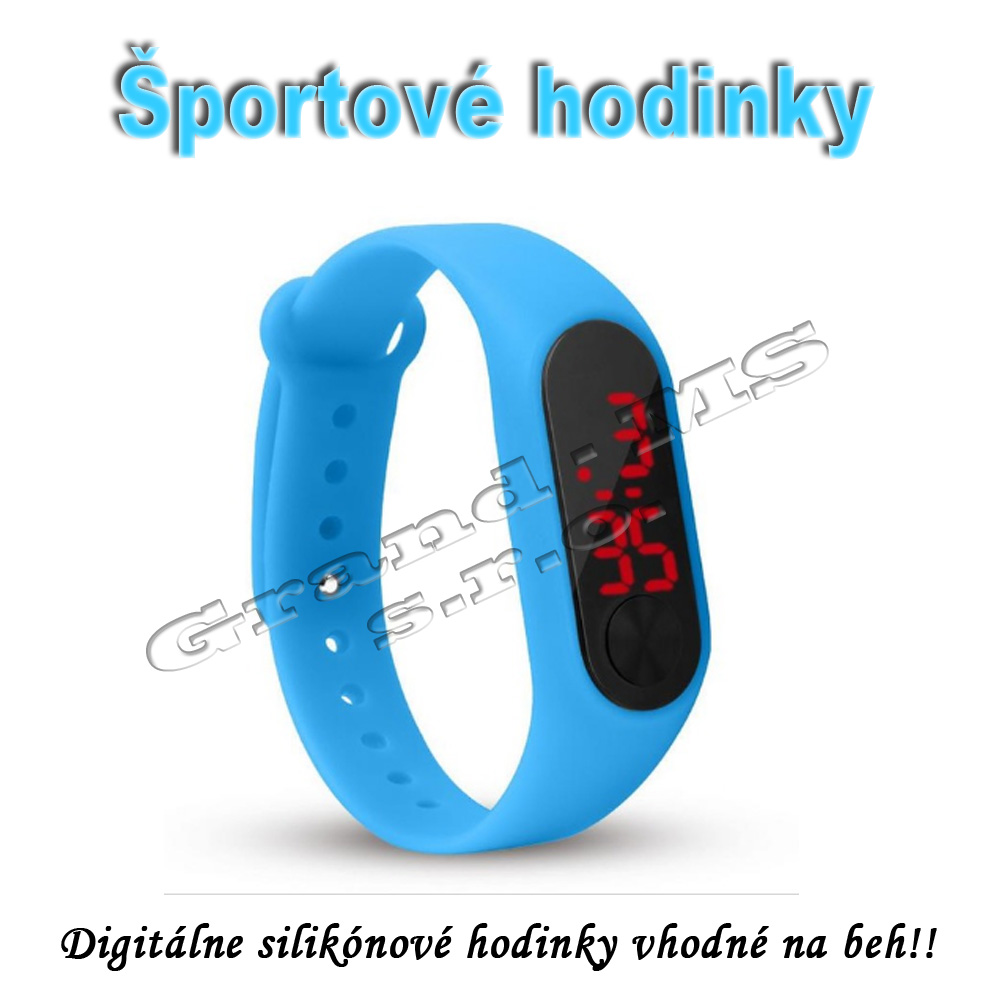Športové digitálne hodinky QUEEN-US 0216, bledo modré