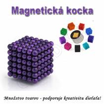 Magnetická NEOKOCKA - NEOCUBE magnetické guličky fialové 216ks, 5mm