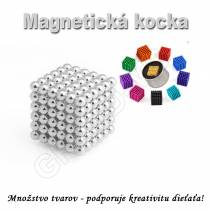 Magnetická NEOKOCKA - NEOCUBE magnetické guličky strieborné 216ks, 5mm