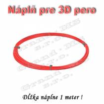 Náplň pre 3D pero, ABS - 1,75 mm - červená (cena za 1m)