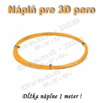 Náplň pre 3D pero, PLA - 1,75 mm - oranžová (cena za 1 m)